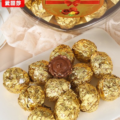 爱丽莎8粒心形礼盒夹心巧克力喜糖婚庆伴手礼休闲零食，36盒/箱图3