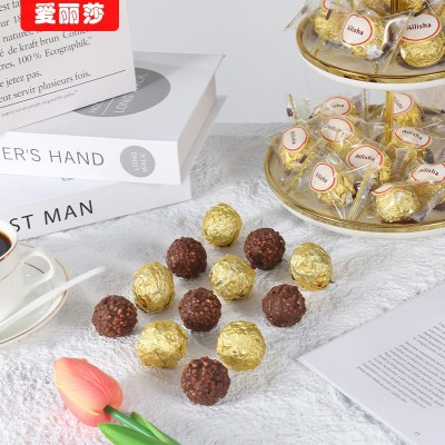 爱丽莎散装喜糖威化巧克力休闲零食伴手礼婚庆喜糖批发20斤/箱