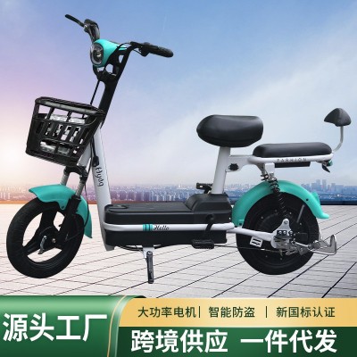 厂家批发可跨境外贸单电动车两轮代步成人48V电动自行车电瓶车图5