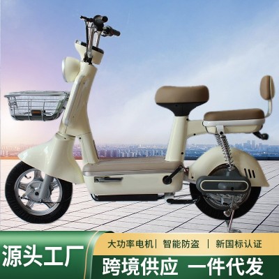 厂家批发跨境超轻骑行两人亲子老人成人代步车新国标电动车外贸电图5