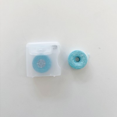 批发薄荷味尼龙PE 牙线卷正畸COCO扁线PTFE蓝色膨胀牙线图5