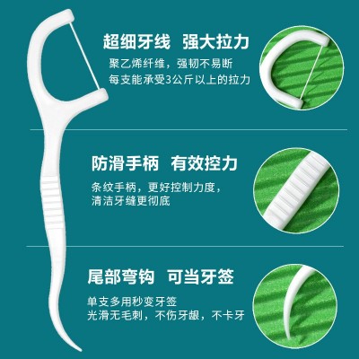 低价批发牙线袋装100支现货超细高拉力牙线棒一次性牙签代发包邮图3