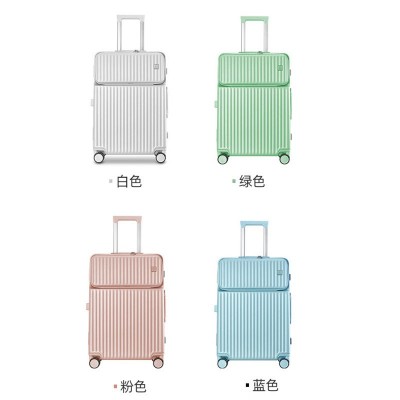 前开盖商务拉杆箱行李箱登机旅行箱侧开口拉杆箱24寸密码行李箱图2