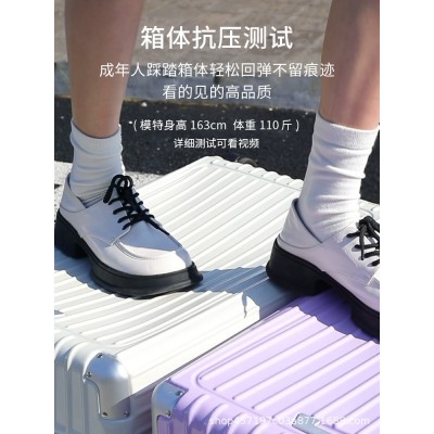 行李箱小型女登机箱旅行箱多功能拉杆箱男密码箱子防爆拉链箱2024图2