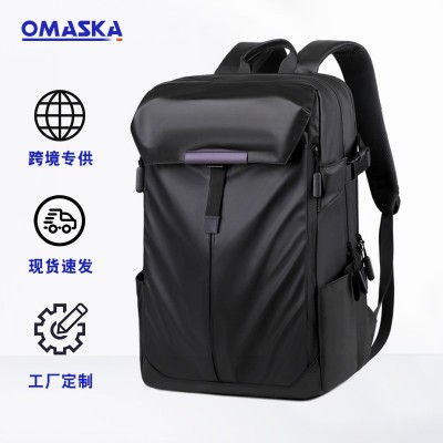 潮酷防泼水皮膜双肩包减负大容量出行商务背包通勤双肩包骑行背包图5