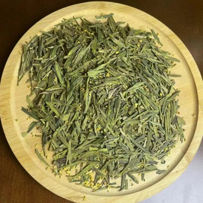 2024新茶桂花龙井出库龙井茶春绿茶桂花窨制散装茶叶批发花茶香浓图3