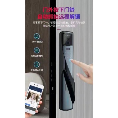厂家直出高端智能全自动指纹门锁 家居公寓防盗门锁 全自动指纹锁图2