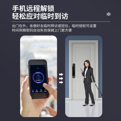 3D人脸识别智能锁全自动解锁猫眼可视智能锁家用商用密码锁电子锁图2