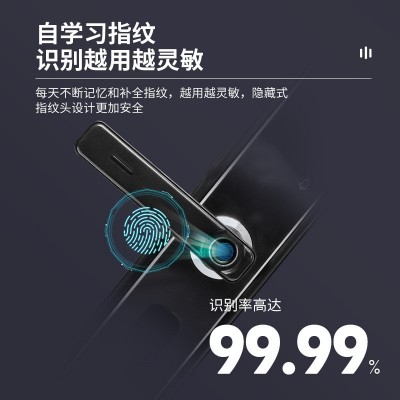 指纹锁一握开智能门锁密码锁小程序开锁防盗门电子锁全自动加密锁图2