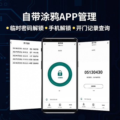 涂鸦室内木门办公房间卧室执手门锁电子密码房门智能锁家用指纹锁图3
