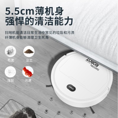 新款跨境迷你吸尘器智能扫地机器人吸扫拖三合一会销礼品厂家批发图2