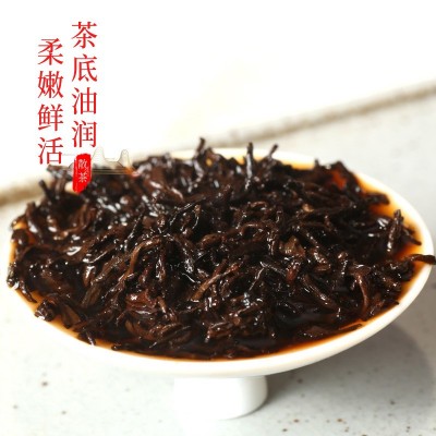 永德宫廷普洱 云南熟普散装普洱茶批发 大叶种老树毛茶原料发酵图4