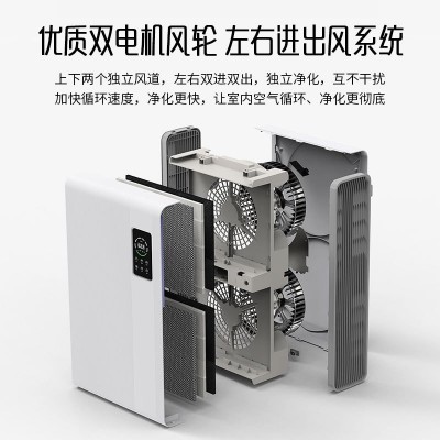 诺比克壁挂式空气净化器家用除甲醛负离子除异味紫外线杀菌消毒机图2