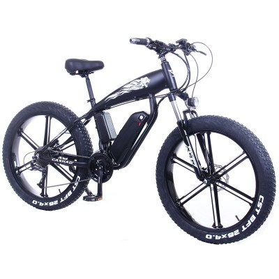 工厂一件代发500W锂电雪地车十二刀一体轮自行车48V15A锂电池图2
