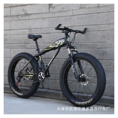 工厂直销雪地自行车双碟刹宽轮山地车26/24寸成人沙滩车一件代发图4