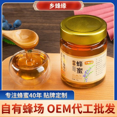 可贴牌蜂蜜纯荆条蜜特产纯蜂蜜原蜜250g瓶装成熟蜜真百花蜂蜜批发图2