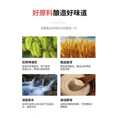 青岛产头道原浆啤酒精酿啤酒高浓度白啤熟啤全麦芽发酵厂家直发1L图2
