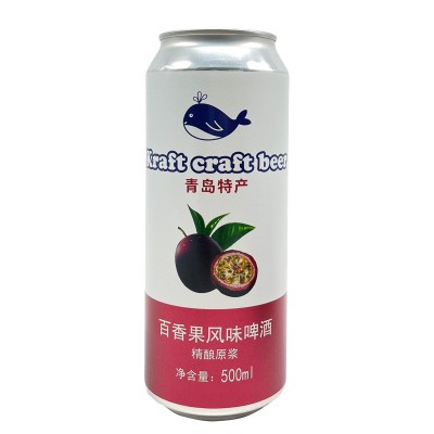 青岛特产果味原浆啤酒500ml精酿果啤全麦芽发酵菠萝百香工厂直销图4