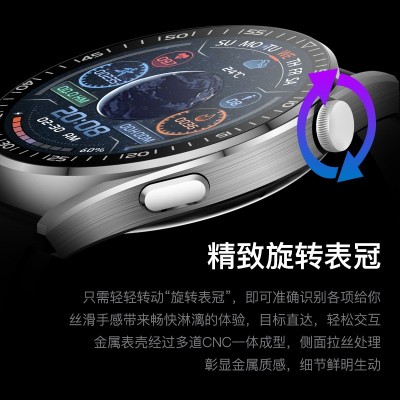 华强北爆款刷抖音神器蓝牙通话健康监测梅脱计步手表蓝牙智能手表图2