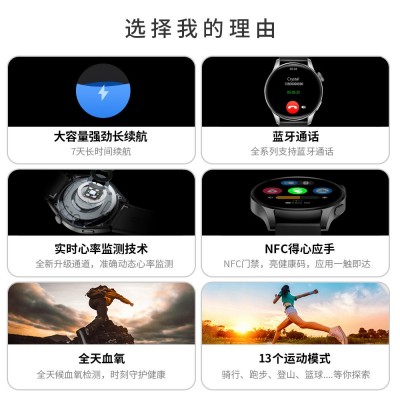 UM93pro华强北多功能蓝牙通话梅脱呼吸训练离线支付NF C智能手表图3