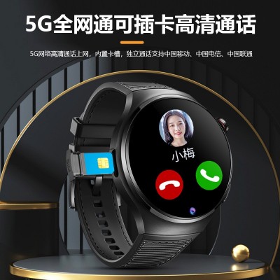 华强北新款GS38全网通智能手表4G可插卡式NFC圆屏 水滴屏爆款手表