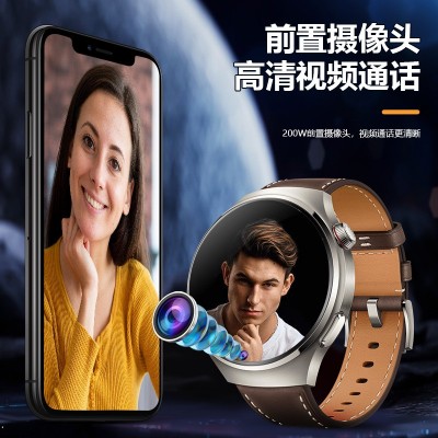华强北新款GS38全网通智能手表4G可插卡式NFC圆屏 水滴屏爆款手表图3