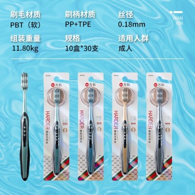 高级软毛牙刷高密螺旋刷丝独立包装成人家用抑菌美白护龈情侣牙刷图3