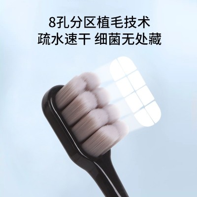 万毛牙刷成人家用软毛8束绒感软情侣高级独立装月子牙刷四代批发图4