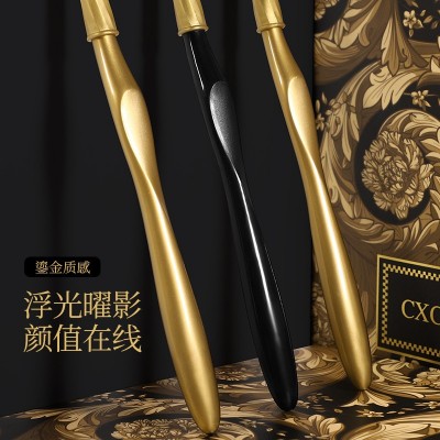 新款高效三面包裹软毛情侣成人家庭礼盒装宽头轻奢深层清洁牙刷图2
