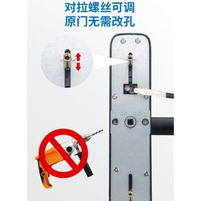 木门指纹锁室内门密码锁家用卧室办公室公寓出租屋智能门锁图3