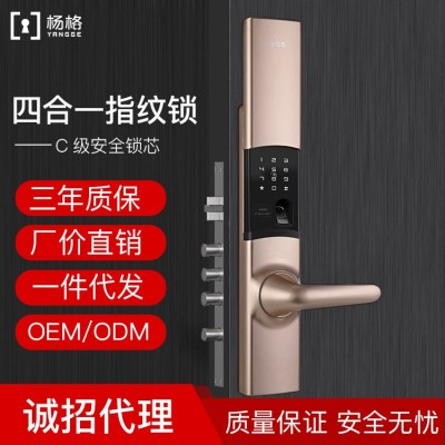 杨格指纹锁家用防盗门锁大门智能锁电子锁指纹密码锁图2