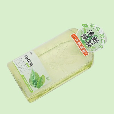 茶佳500ml办公用清新口气漱口水 小瓶便携抹茶口味瓶装漱口水图3
