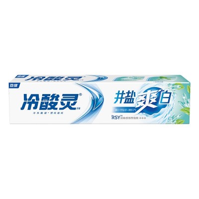【一件代发】冷酸灵井盐爽白抗敏牙膏170克劲爽因子井盐精华图5