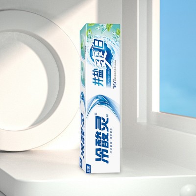 【一件代发】冷酸灵井盐爽白抗敏牙膏170克劲爽因子井盐精华图2