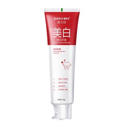 高力白益生菌牙膏美白去黄去牙渍清新去口臭鲨鱼牙膏厂家批发120g图4