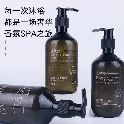 国货品牌推荐酒店洗发水沐浴露护发素润肤露白茶香氛大瓶套装批发图3