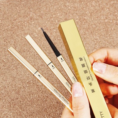 小金条眉笔双头三角眉笔超细头极细防水汗持久不脱色不晕 染自然图2