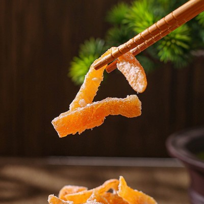 陈皮条 酸甜甘陈皮丁散装盐津即食陈皮可水泡配茶佳品 橘皮条图4