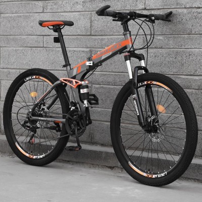 外贸跨境批发山地车26寸变速折叠减震单车bicycle碟刹学生自行车图2