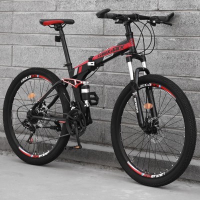 外贸跨境批发山地车26寸变速折叠减震单车bicycle碟刹学生自行车图5