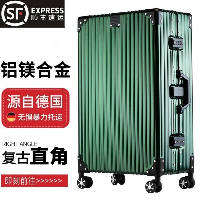 直角全铝镁合金拉杆箱万向轮行李箱男女20寸密码登机箱32寸硬箱子图3