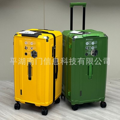 外贸出口超大容量五轮抗菌素材拉杆箱行李箱托运旅行箱密码登机箱图2