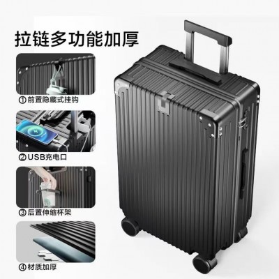 新款铝框行李箱女防刮旅行箱学生男拉杆箱万向轮登机箱结实耐用图4