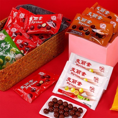 梁丰麦丽素80g整箱40包巧克力豆小零食品店小吃80后儿时童年怀旧图3