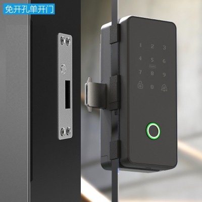 跨境专供多国语言办公室商用双开玻璃门涂鸦智能电子密码蓝牙锁图3