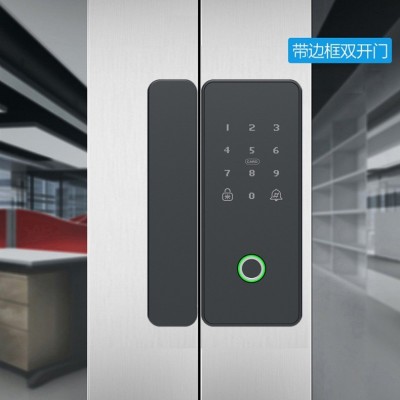 跨境专供多国语言办公室商用双开玻璃门涂鸦智能电子密码蓝牙锁图5