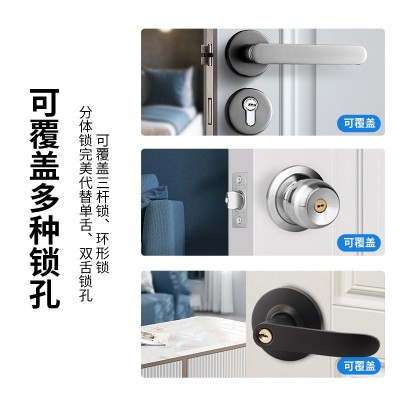 智能执手电子锁 厂家批发涂鸦通通锁蓝牙家用房门防盗指纹密码锁图2