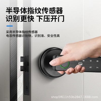 智能执手电子锁 厂家批发涂鸦通通锁蓝牙家用房门防盗指纹密码锁图3