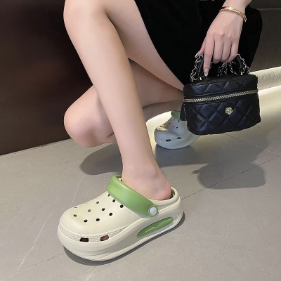 新款高级感洞洞鞋外穿厚底增高凉鞋女夏季不臭脚eva防滑防臭拖鞋图5
