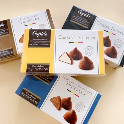 比利时进口Cupido丘比特松露巧克力黑巧白巧牛奶礼盒 175g图3
